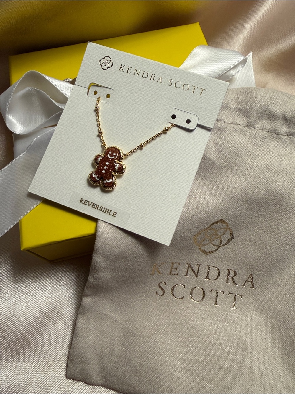 Kendra Scott Gingerbread Pendant Necklace - Brown & Gold